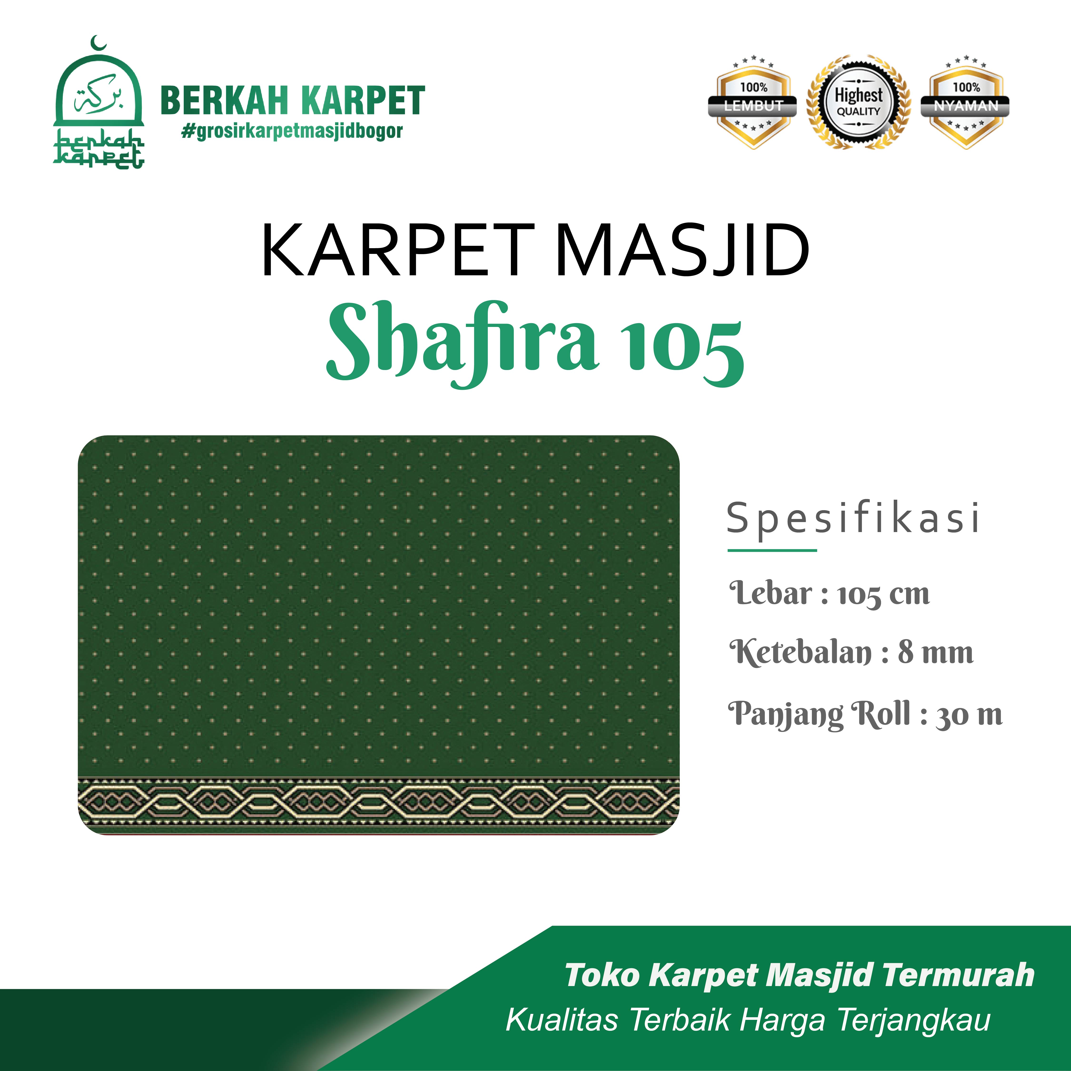 SHAFIRA 105x2850 KARPET MASJID METERAN